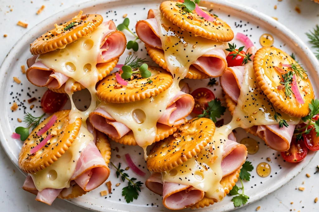 Ritz Cracker Party Sandwiches Recipe No Bake Appetizer