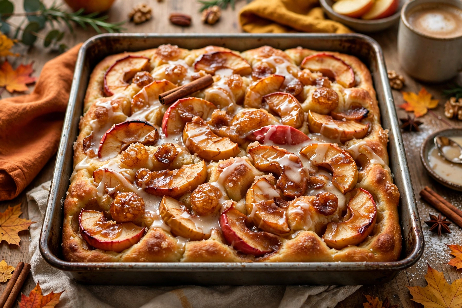 Homemade Apple Fritter Focaccia
