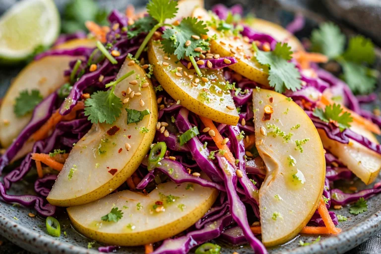 Asian Pear Slaw Recipe with Sesame Dressing