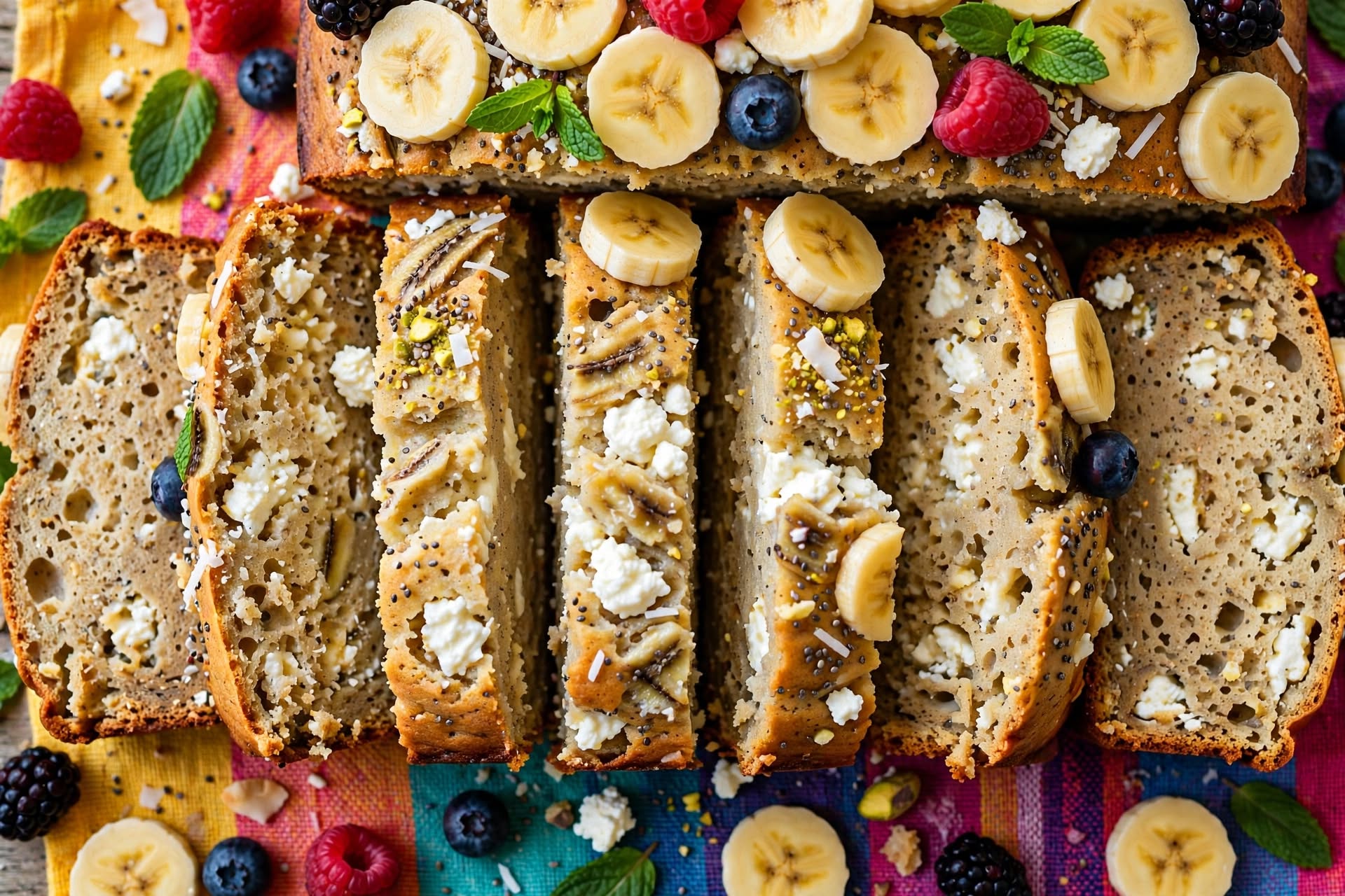High Protein Banana Bread with Cottage Cheese