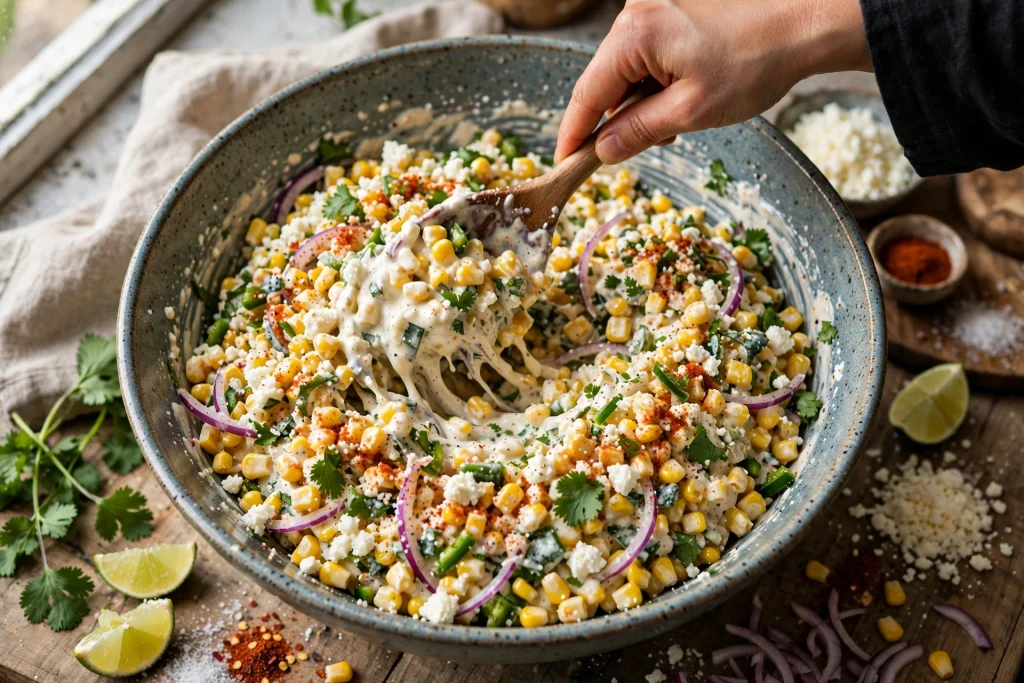 Creamy Mexican Street Corn Salad Recipe