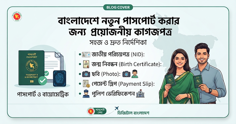 বাংলাদেশে নতুন পাসপোর্ট করার জন্য প্রয়োজনীয় কাগজপত্র