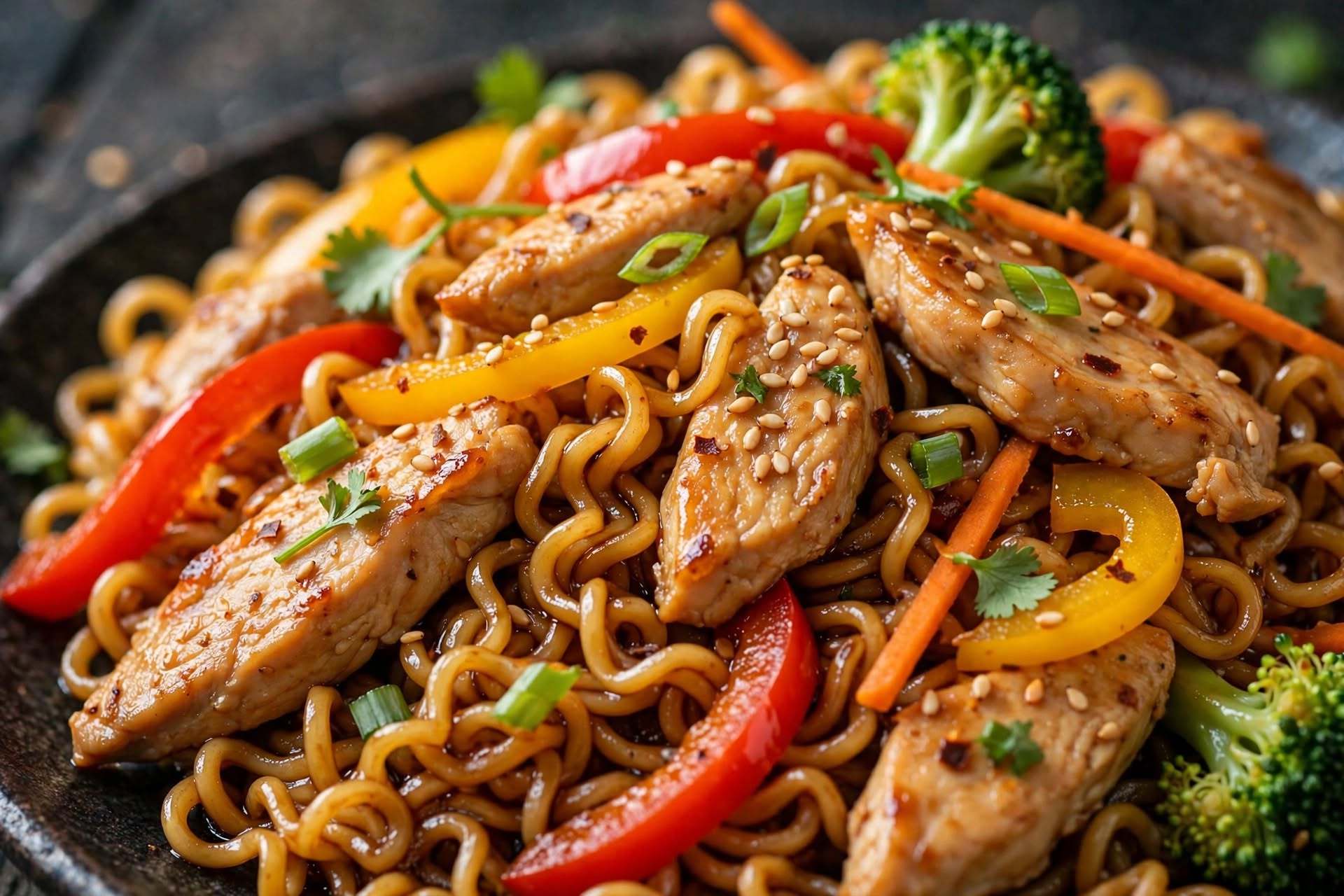 Easy Chicken Ramen Stir Fry with Vegetables