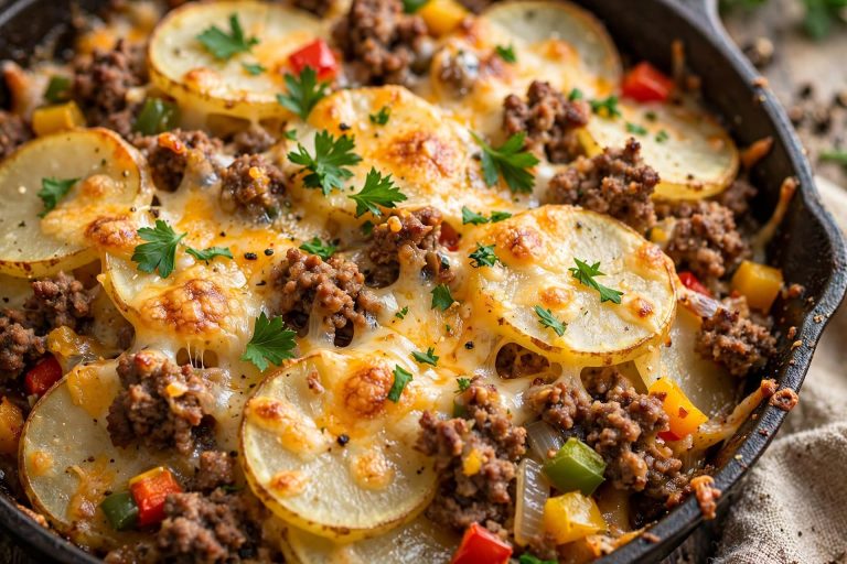 Easy Hobo Casserole with Ground Beef and Potatoes